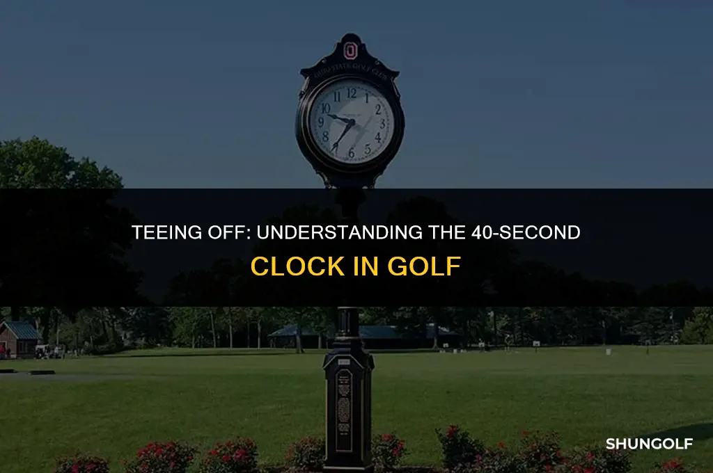 when does the 40 second clock start in golf