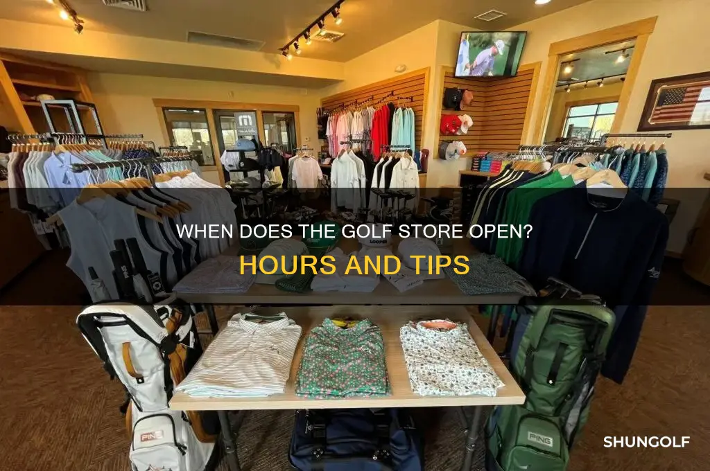 when does the golf store open