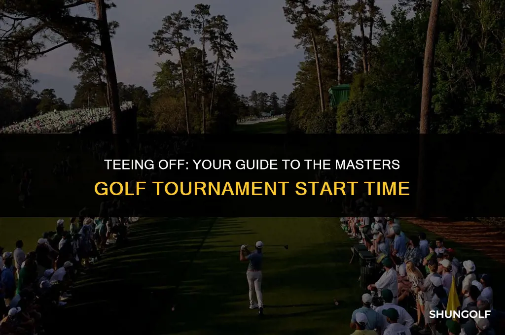 when does the masters golf start on tv