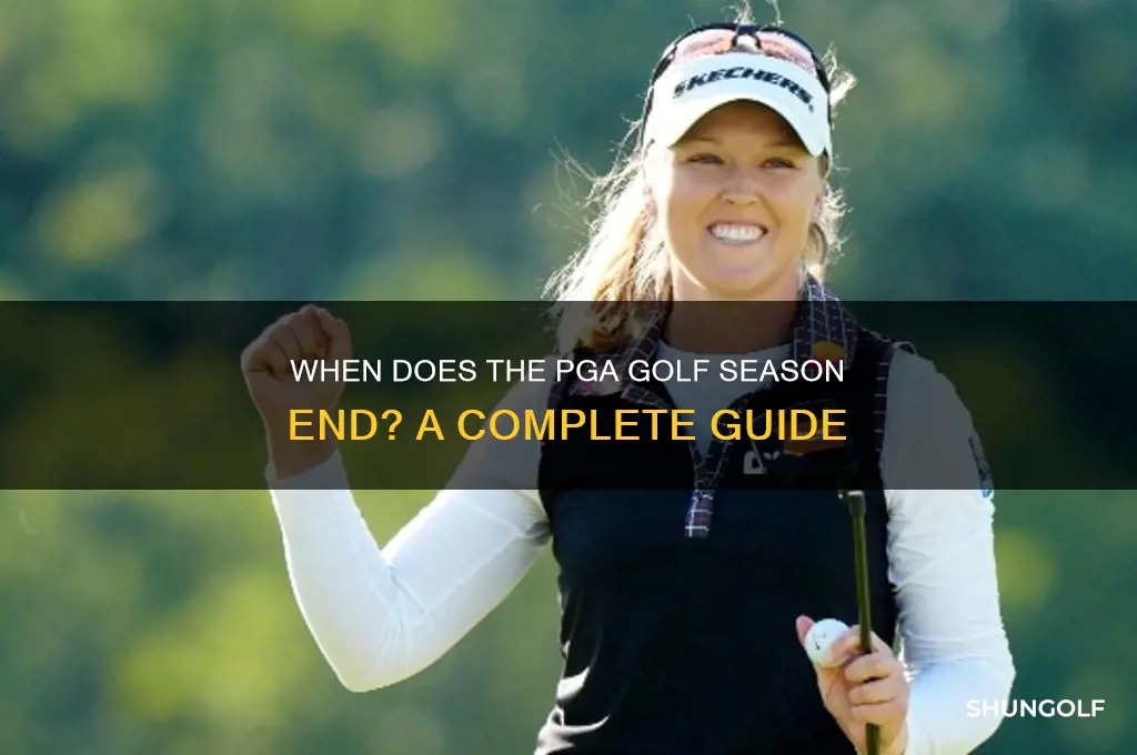 when does the pga golf season end