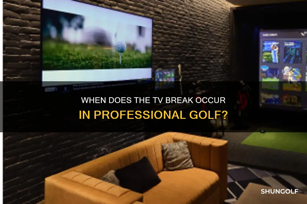 when does the tv break during professional golf