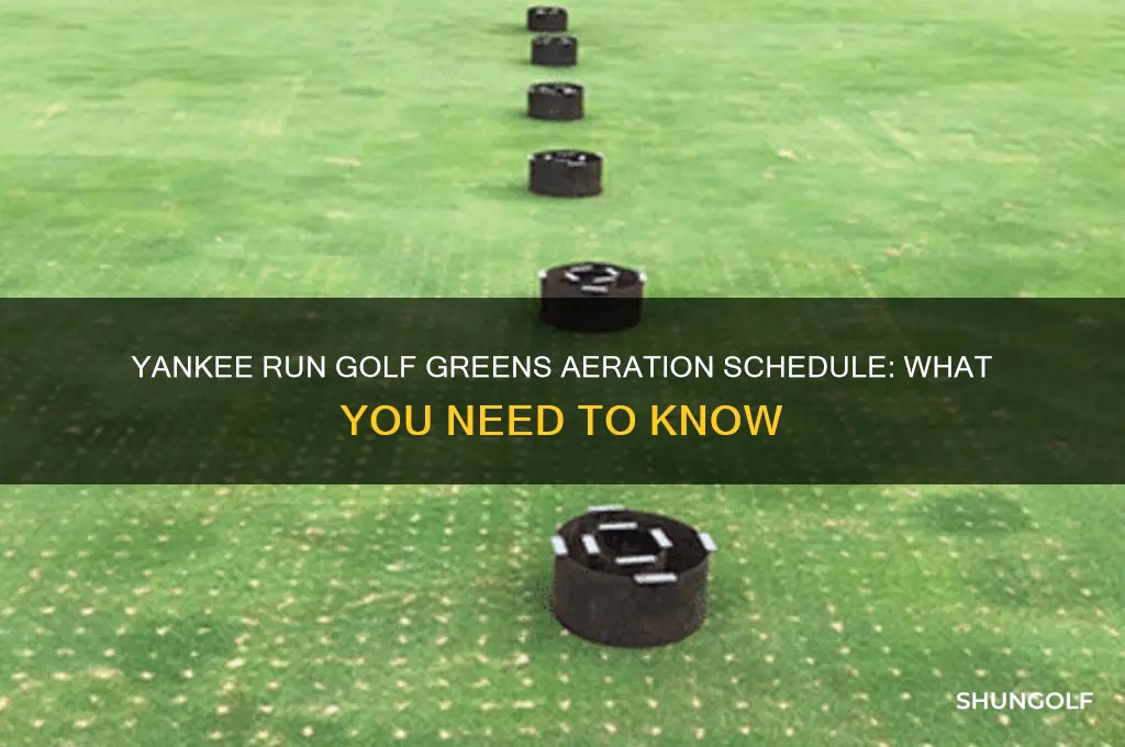 when does yankee run golf aerate the greens