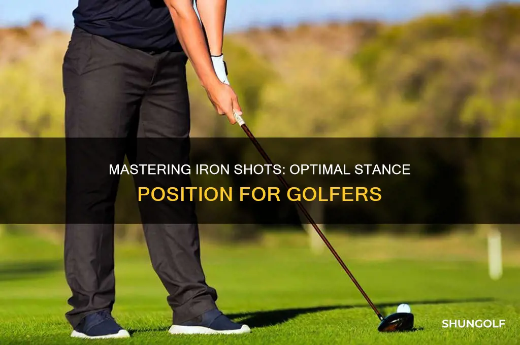 when hitting golf irons where should you stand
