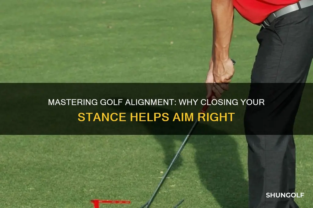 when i aim right in golf i close my stance