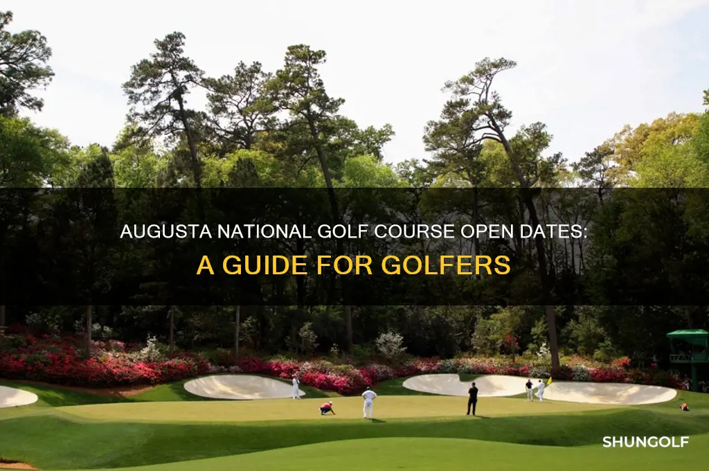 when is augusta national open for golf