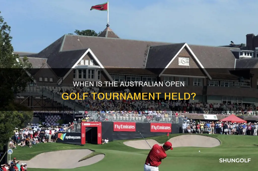 when is australian open golf