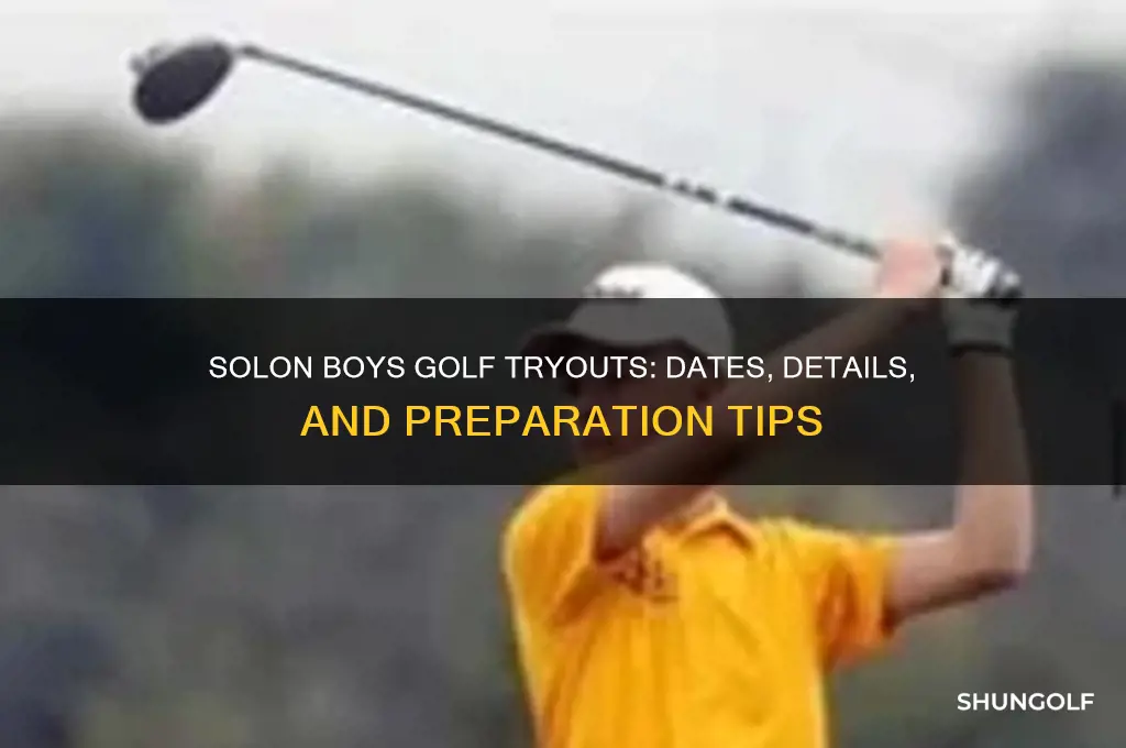 when is boys golf tryouts solon boys golf