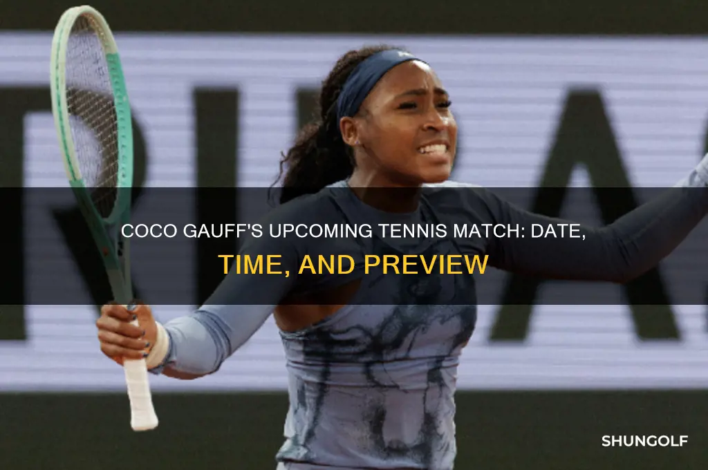 when is coco golf next tennis match