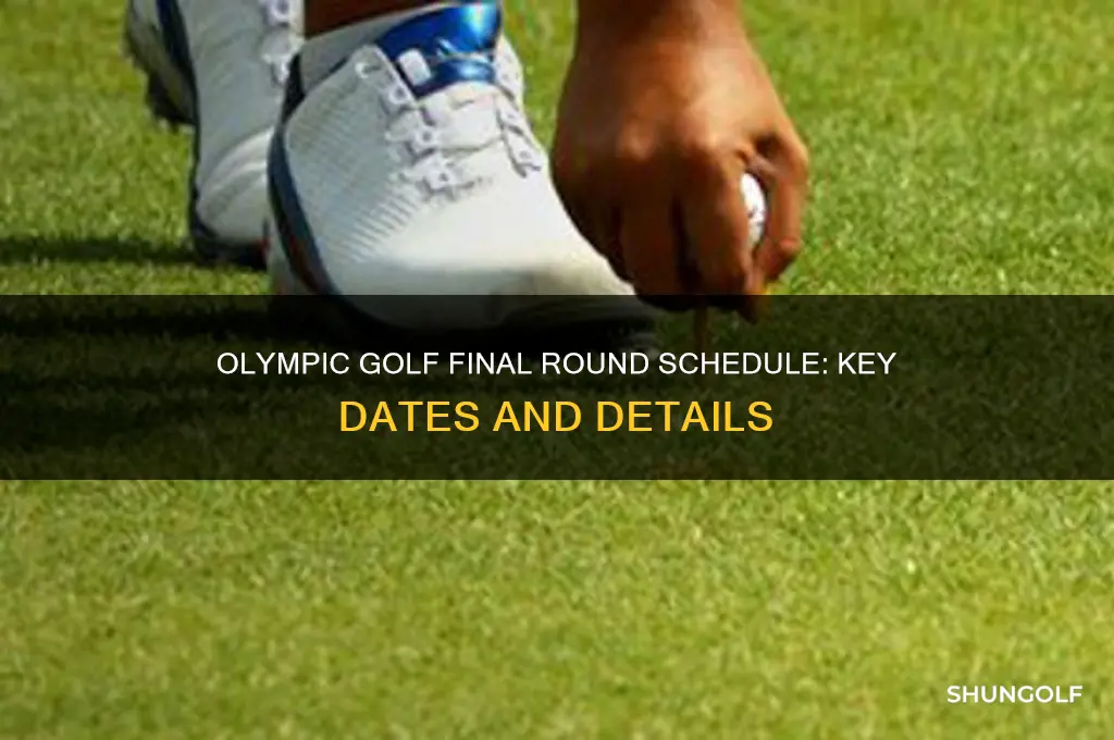 when is final round of olympic golf