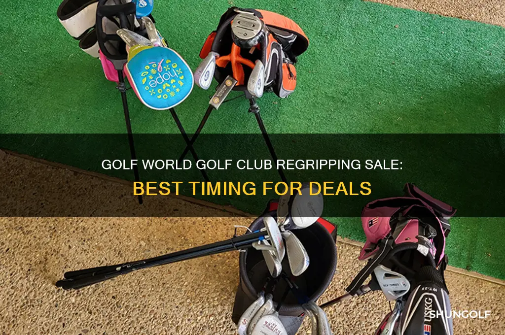 when is golf world golf club regripping sale