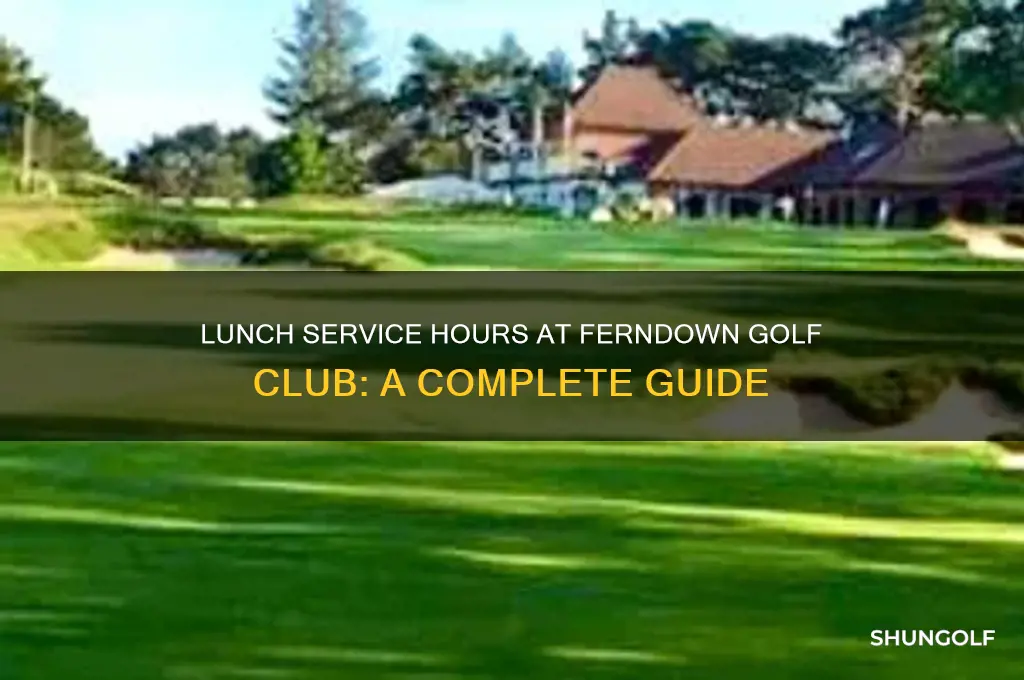 when is lunch served at ferndown golf club