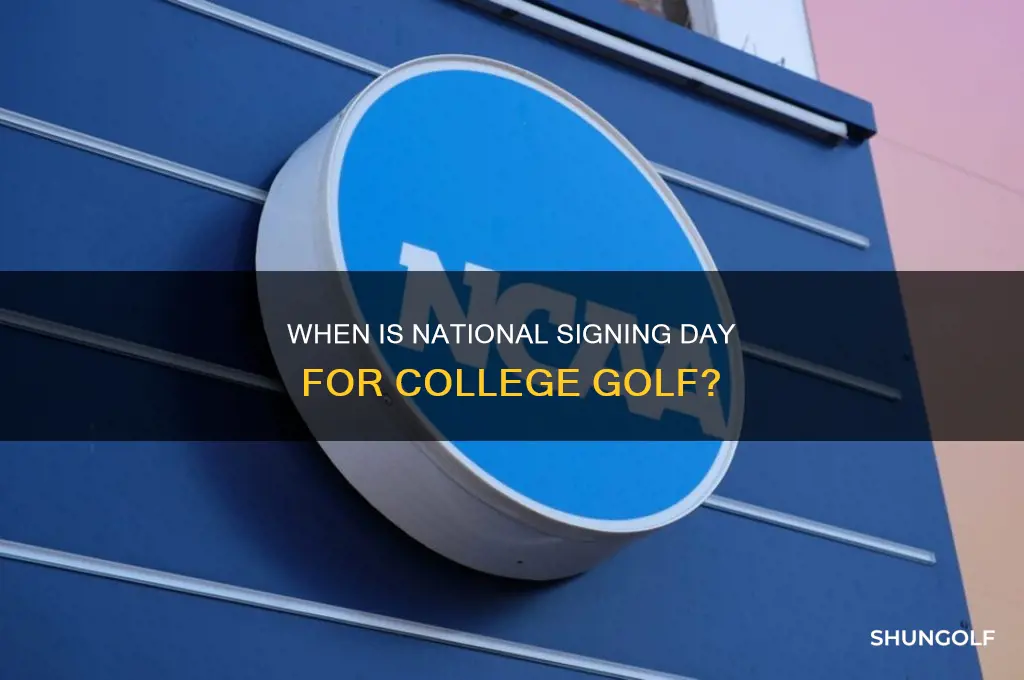 when is national siging day for college golf