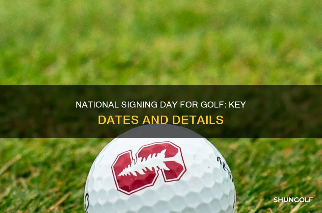 when is national signing day for golf
