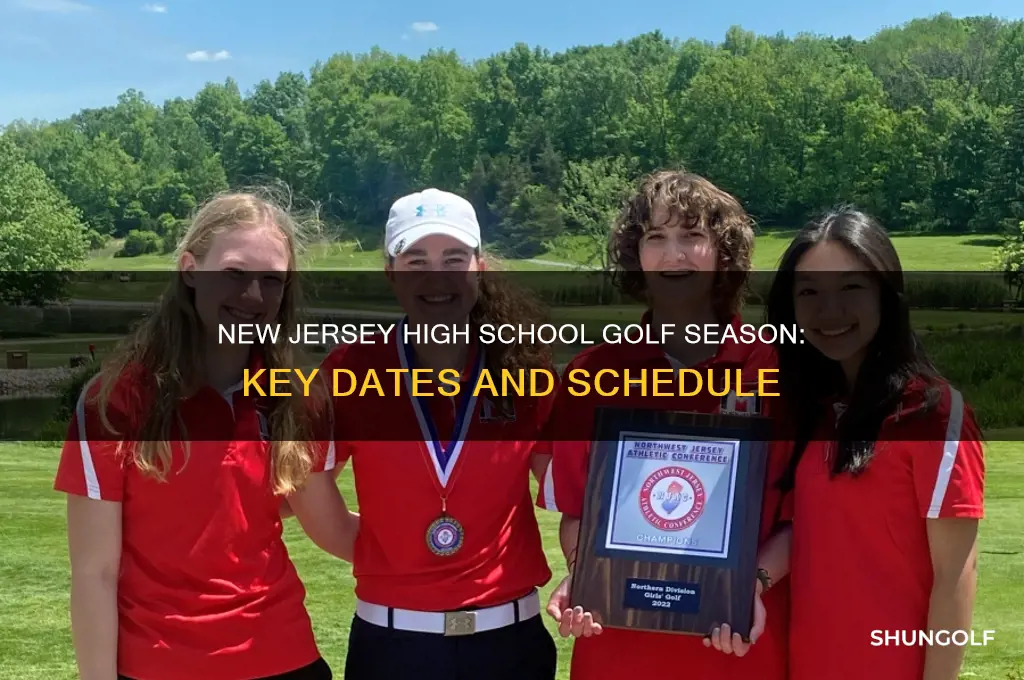 when is new jersey high school golf