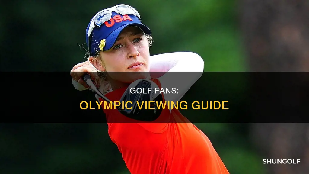 when is olympic golf on tv