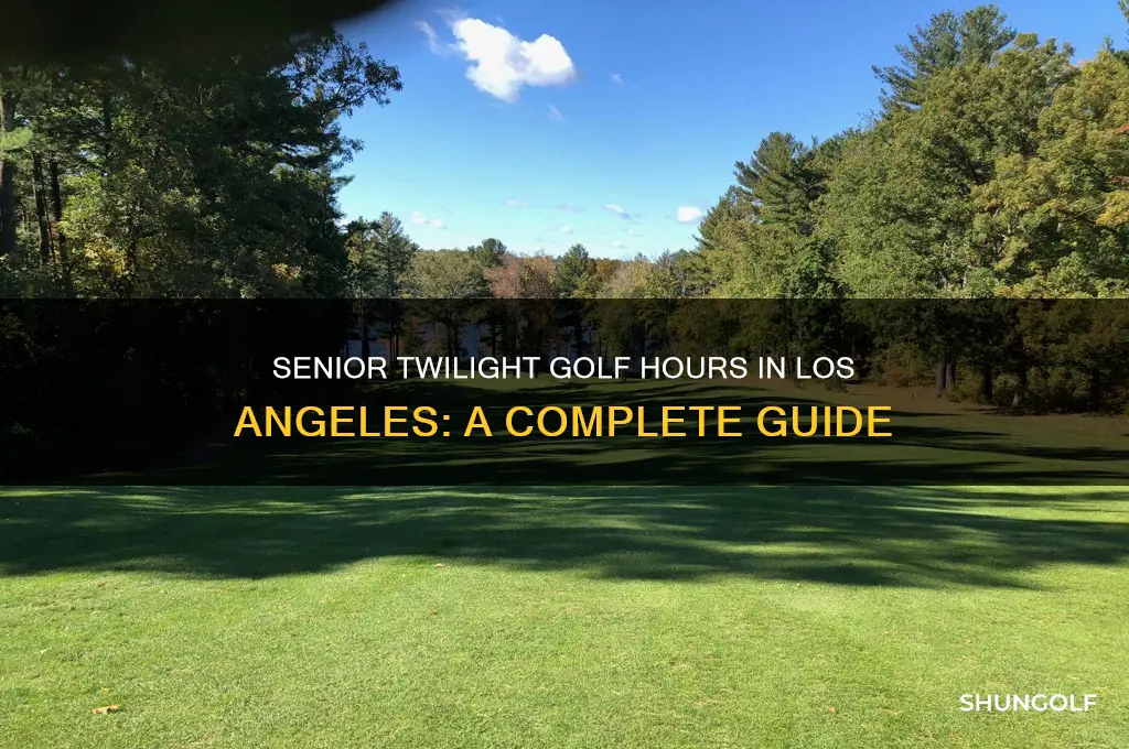 when is senior twilight los angeles city golf