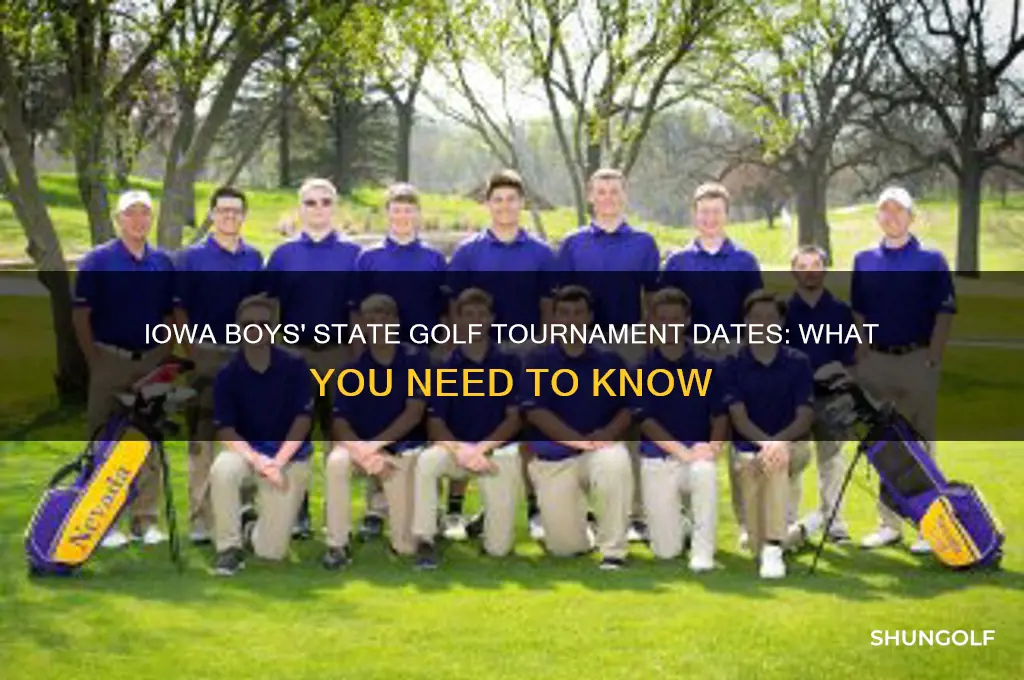 when is state golf for boys in iowa