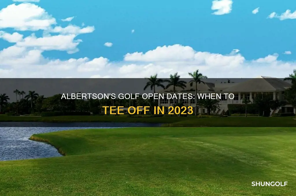 when is the albertsons golf open