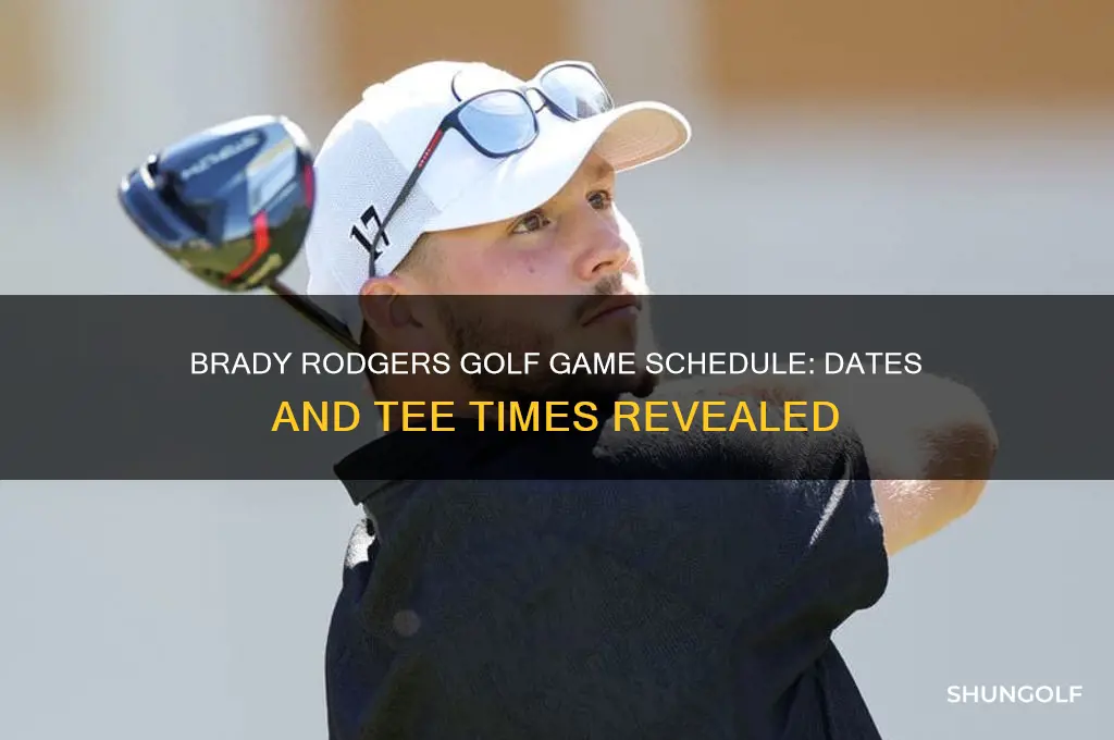 when is the brady rodgers golf game