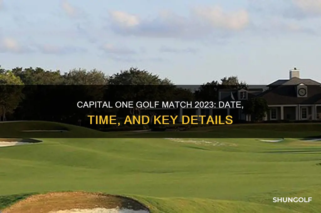 when is the capital one golf match