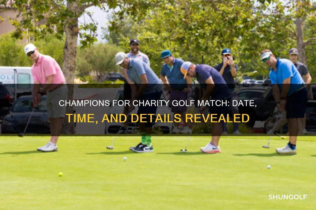 when is the champions for charity golf match