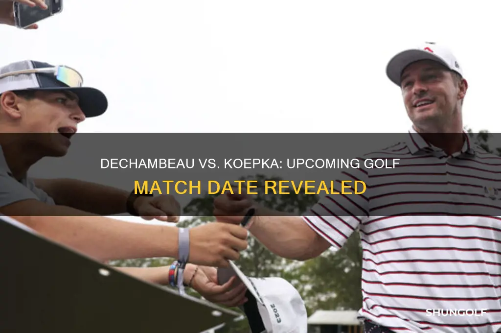 when is the golf match between dechambeau and koepka