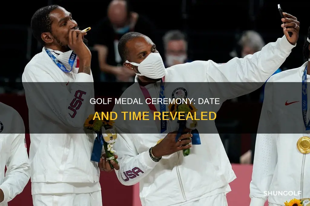 when is the golf medal ceremony