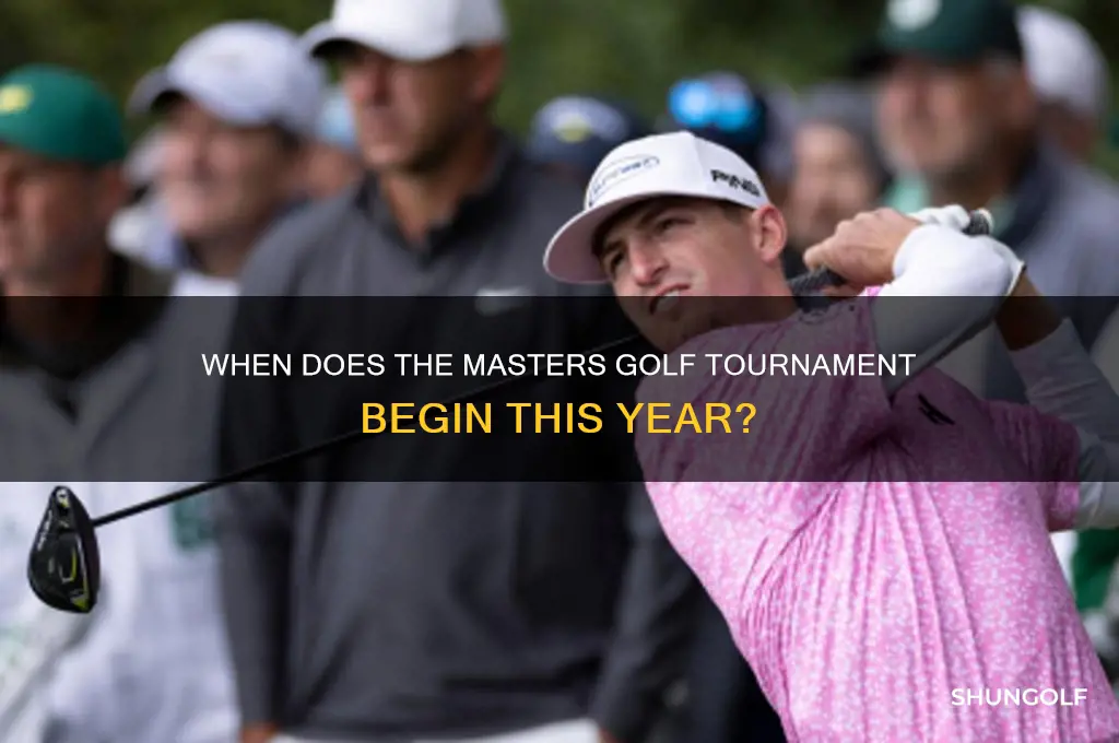 when is the masters golf game
