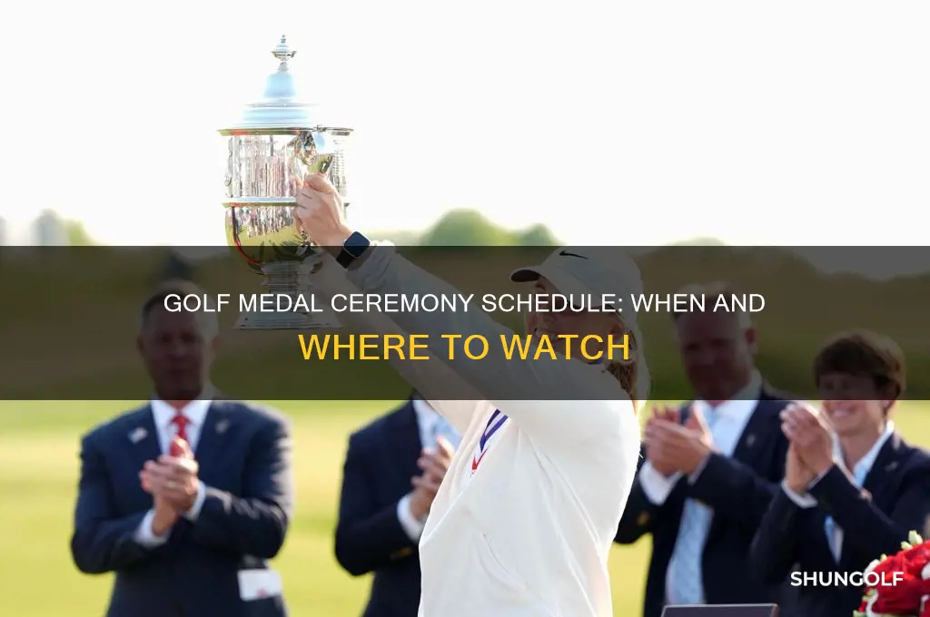 when is the medal ceremony for golf