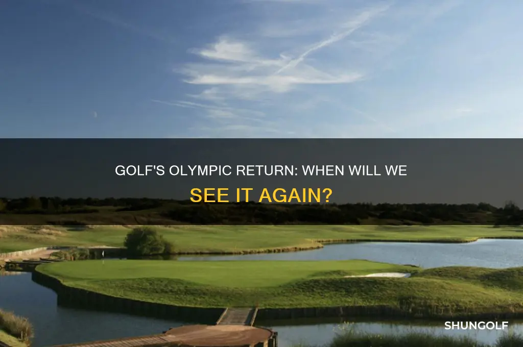 when is the next time golf is in the olympics