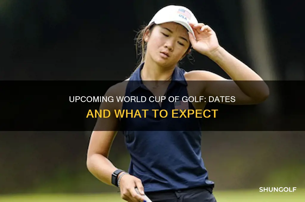 when is the next world cup of golf