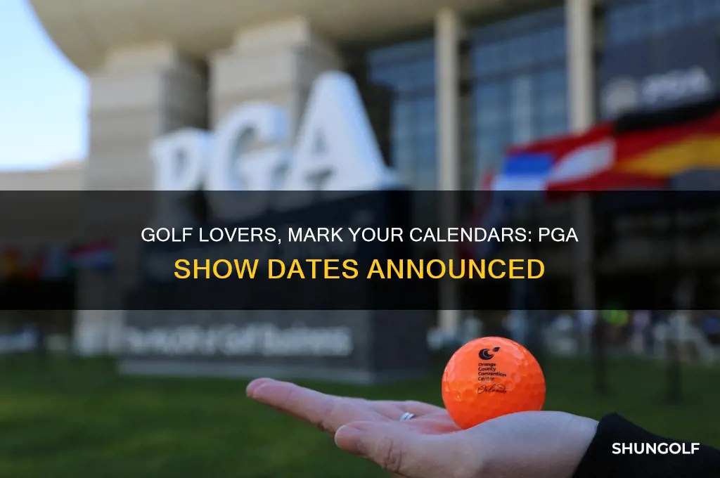 when is the pga golf show