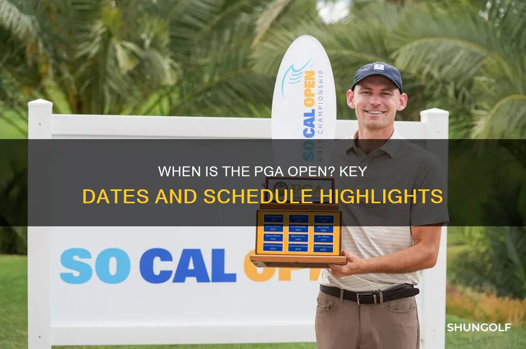 when is the pga open