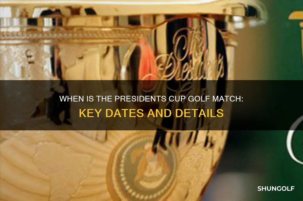 when is the presidents cup golf match