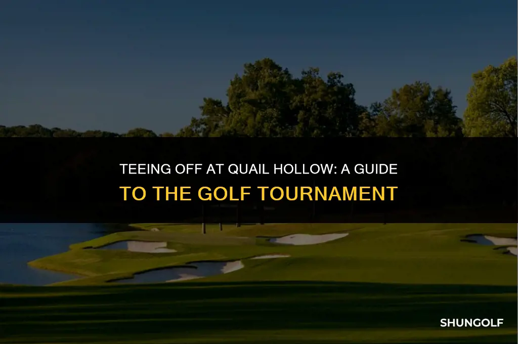 when is the quail hollow golf tournament