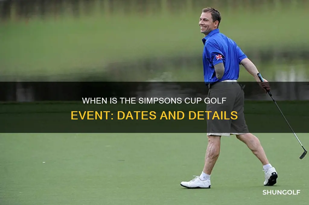 when is the simpsons cup golf event
