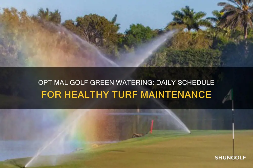 when should a golf green be regular watered everyday