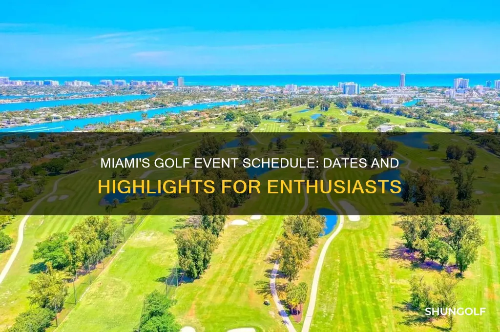 when the golf events take place in miami