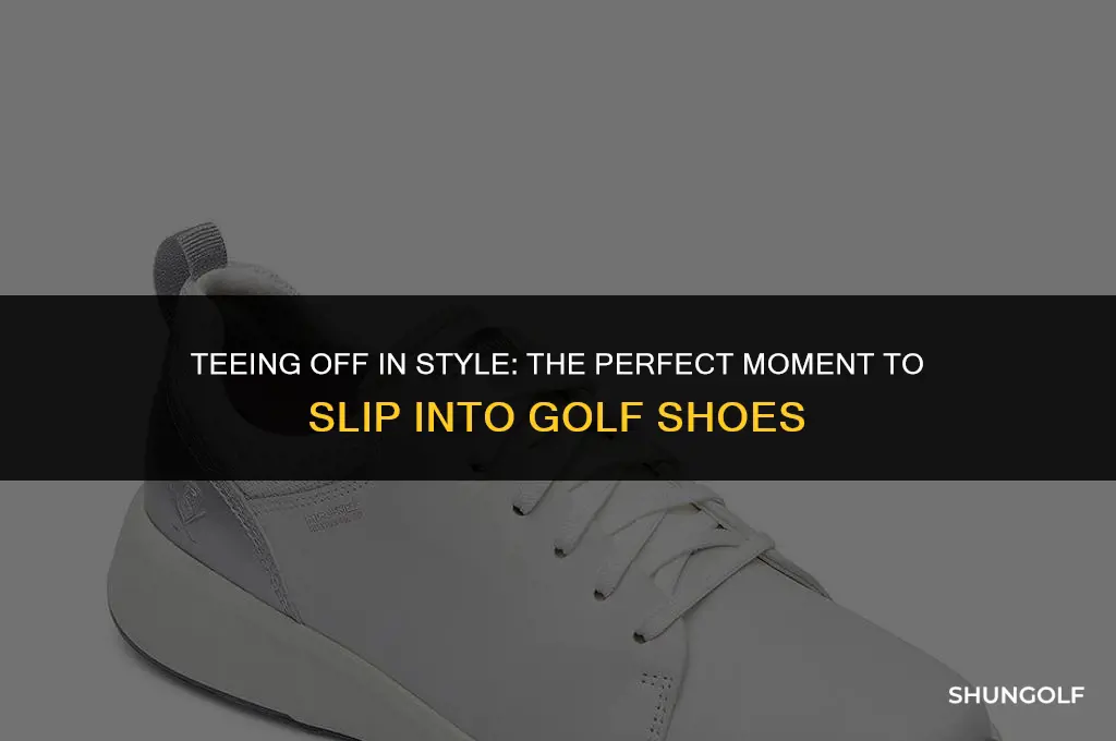 when to change into golf shoes