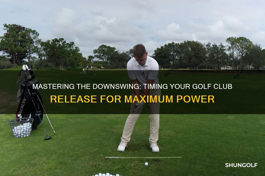 when to release the golf club in the downswing
