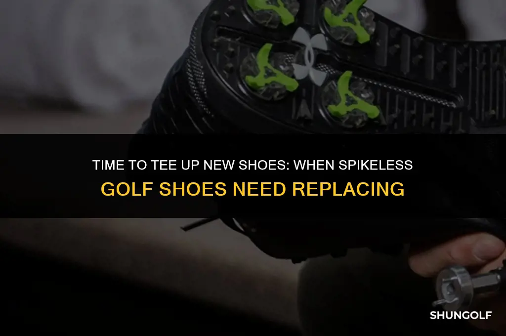 when to replace spikeless golf shoes