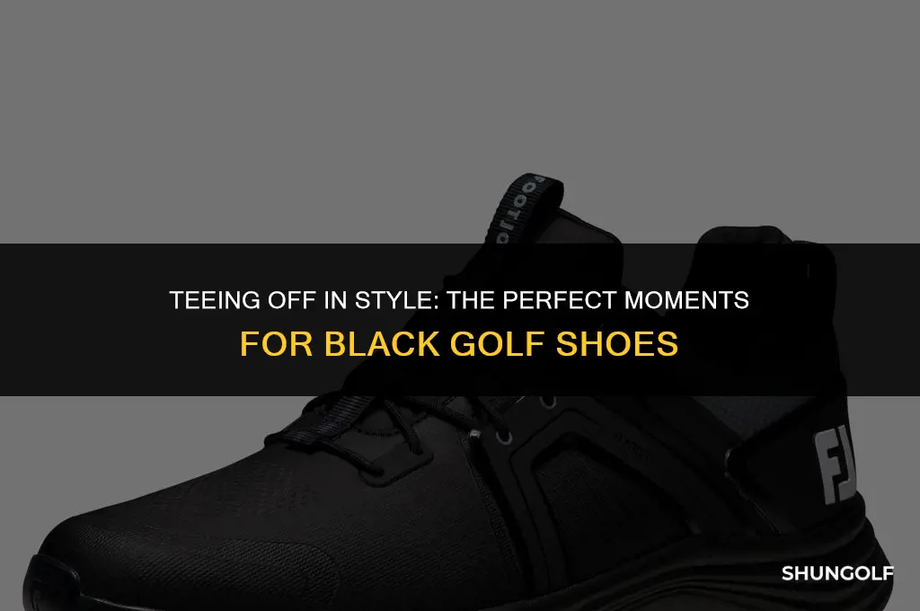 when to wear black golf shoes
