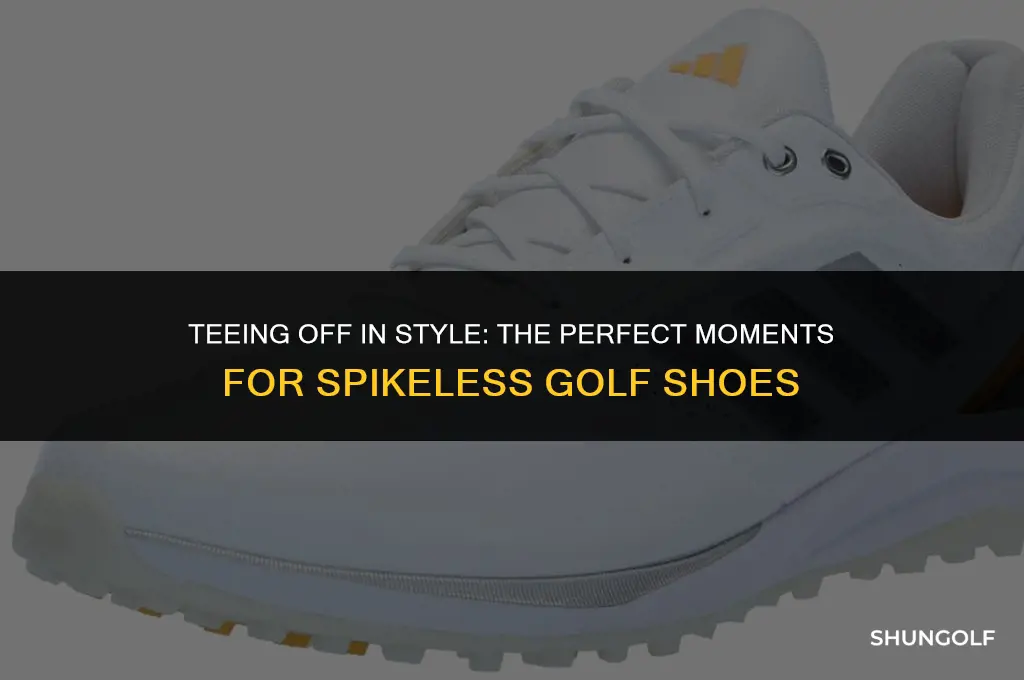 when to wear spikeless golf shoes
