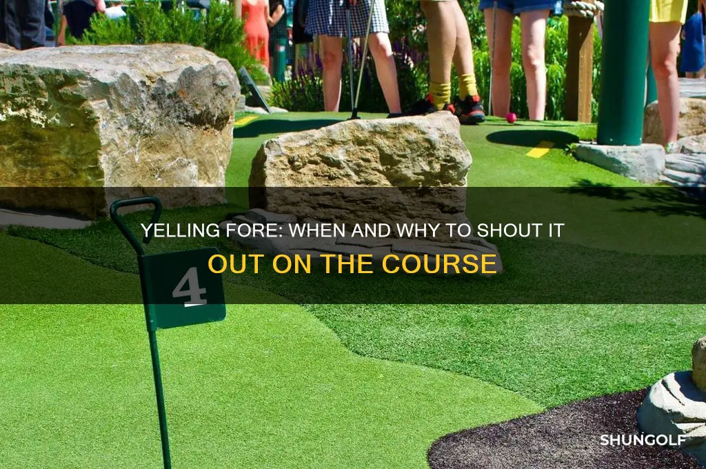 when to yell fore in golf