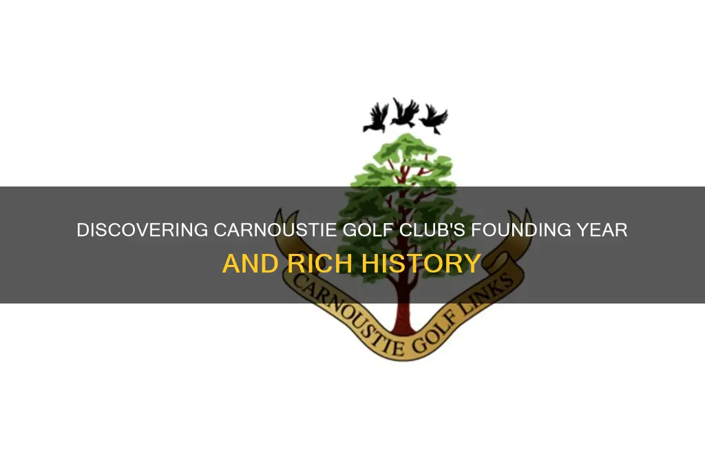 when was carnoustie golf club founded