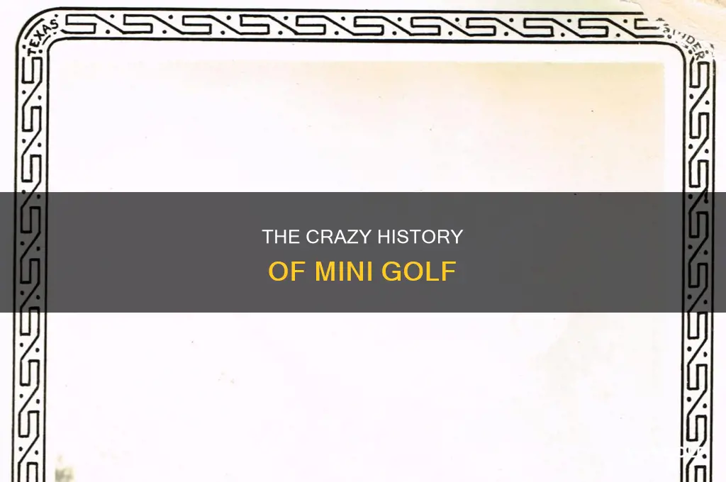 when was crazy golf invented