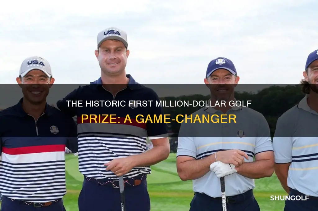 when was first million dollar prize for golf