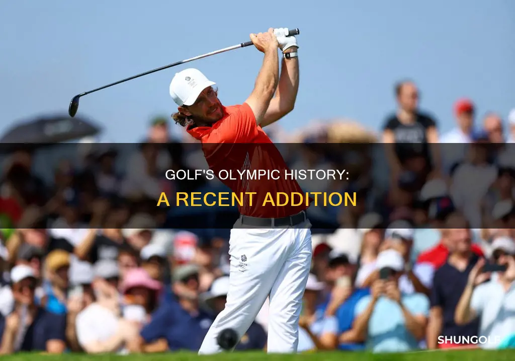 when was golf added to olympics