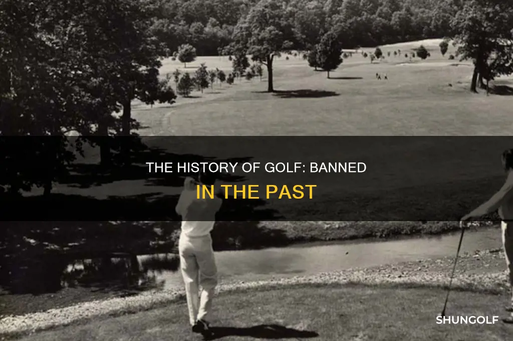 when was golf banned