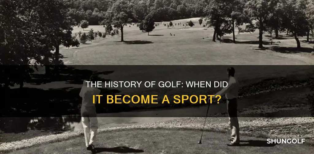 when was golf made a sport